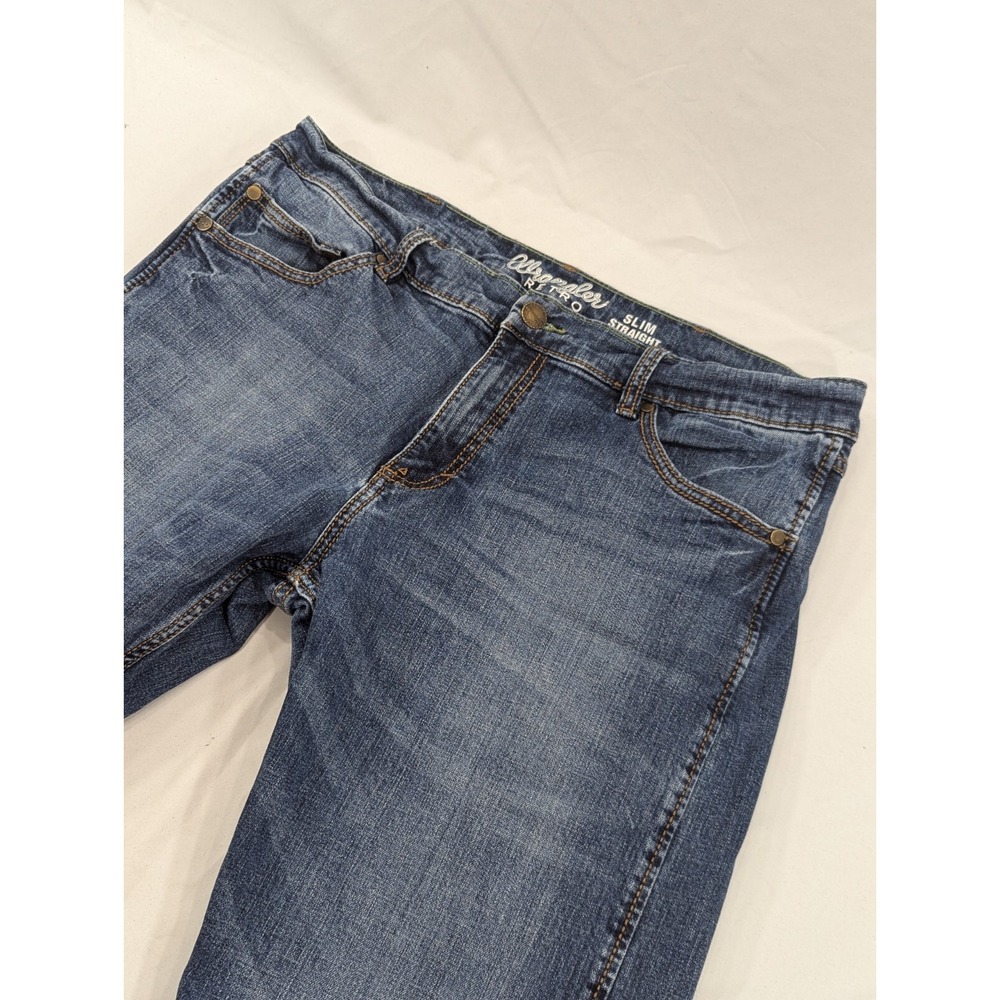 Wrangler Retro Slim Boot Cut 36x32 (35x34 Tag) Dark Wash Jeans Western Rodeo